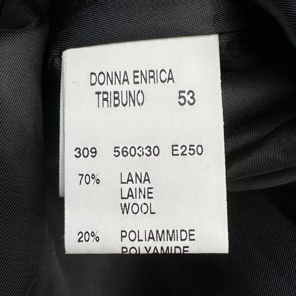 Donna Enrica Size 28 Gray Grey Wood Blend Jacket Coat - Picture 6 of 9